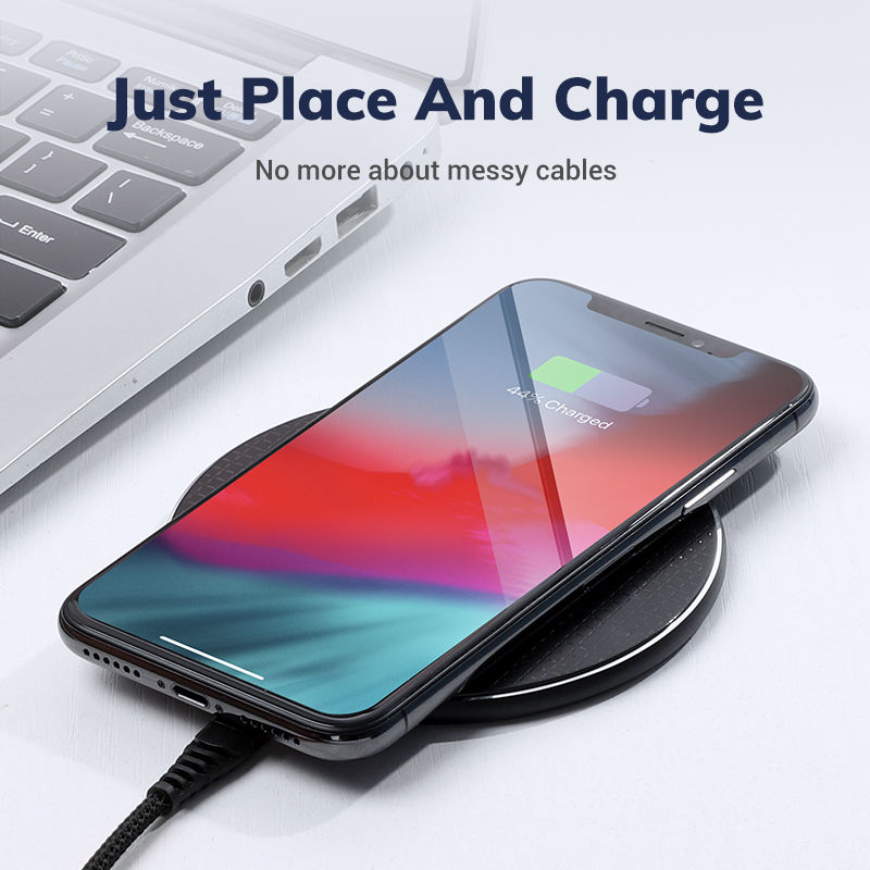 Thumbnail: TOPK B01W 10W LED Universal Portable Fast Qi Wireless Phone Charger