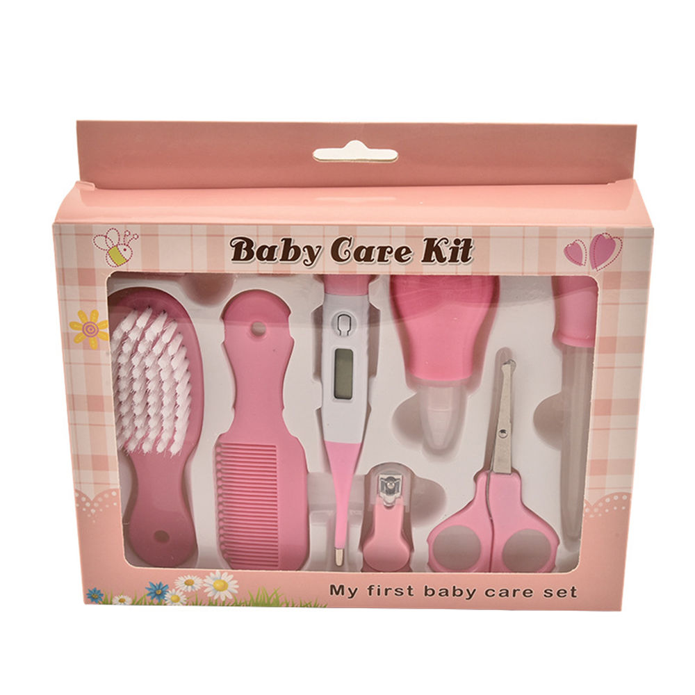 8 PCS Child Safety Health Care Kit Comb Nail Clipper Scissor Nasal Suction