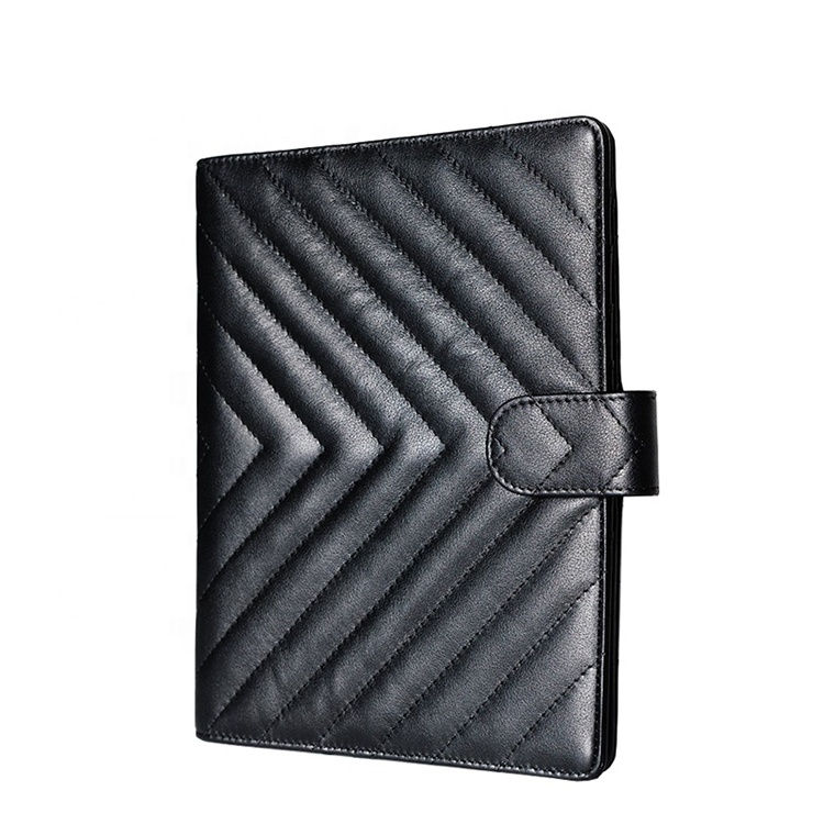 Thumbnail: Notebooks Writing Pads Ring Binder Black A5 Pu Leather Planner