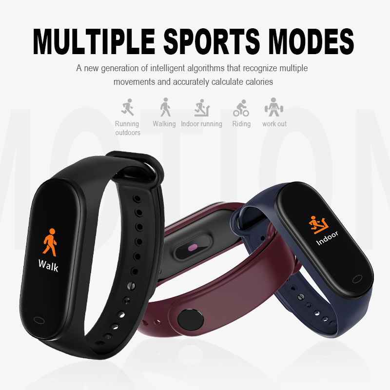 Thumbnail: KECHAODA M4 Pedometer Watch smart watch blood Pressure Monitor