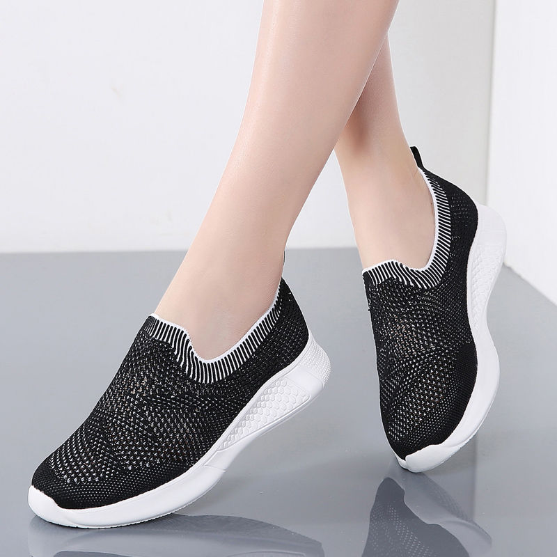 Thumbnail: women flat shoes Light and breathable slip on shoes women shoes Socks Sneakers