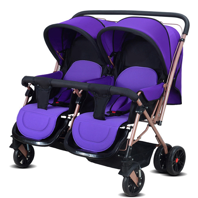 Thumbnail: Double Seats Baby Pram High Quality Twins Baby Stroller