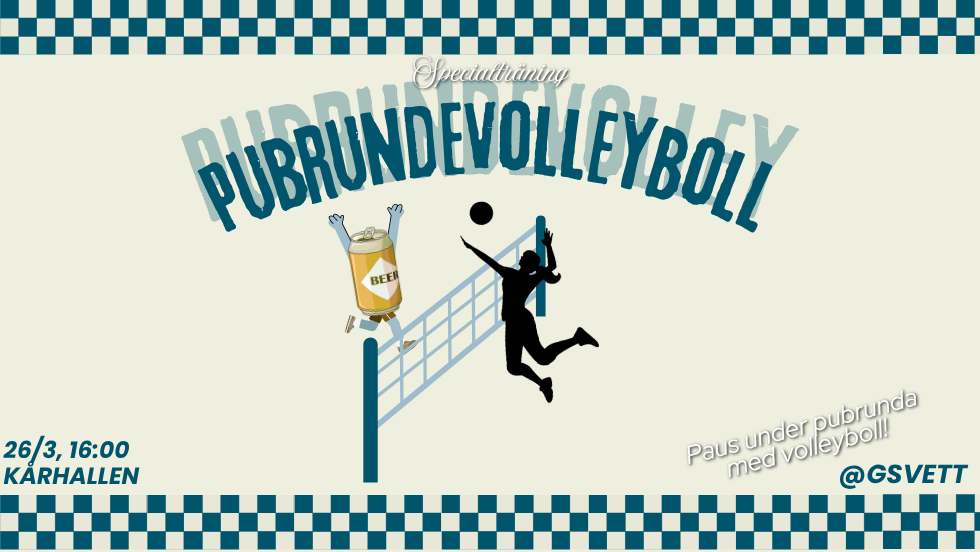 Pubrundevolleyboll med GSvett