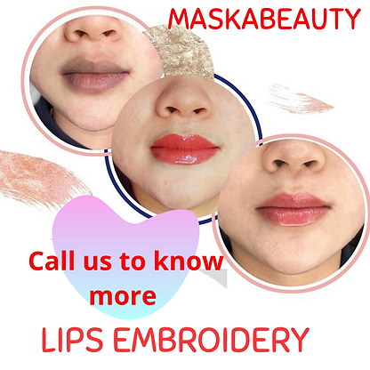 facial lips embroidery