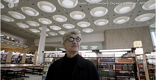 Wim Wenders in der Staatsbibliothek Berlin aus dem Film "Der ewig Suchende" in der Ankündigung durch das heute journal