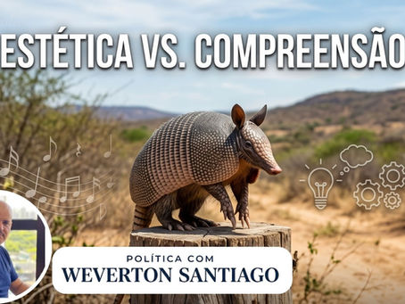 Tatu em cima do toco: "Estética vs. Compreensão"