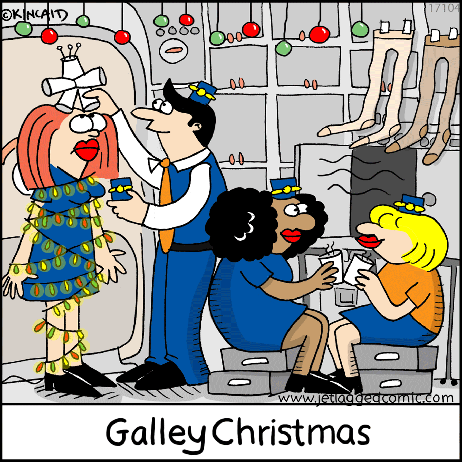 Wanda arrives at an ugly sweater party in uniform. Someone comments "I love your ugly sweater!"