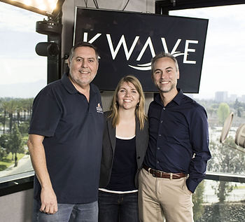 Jerry Langford, Kelly Kincaid and husband Robert Fuette at the studio