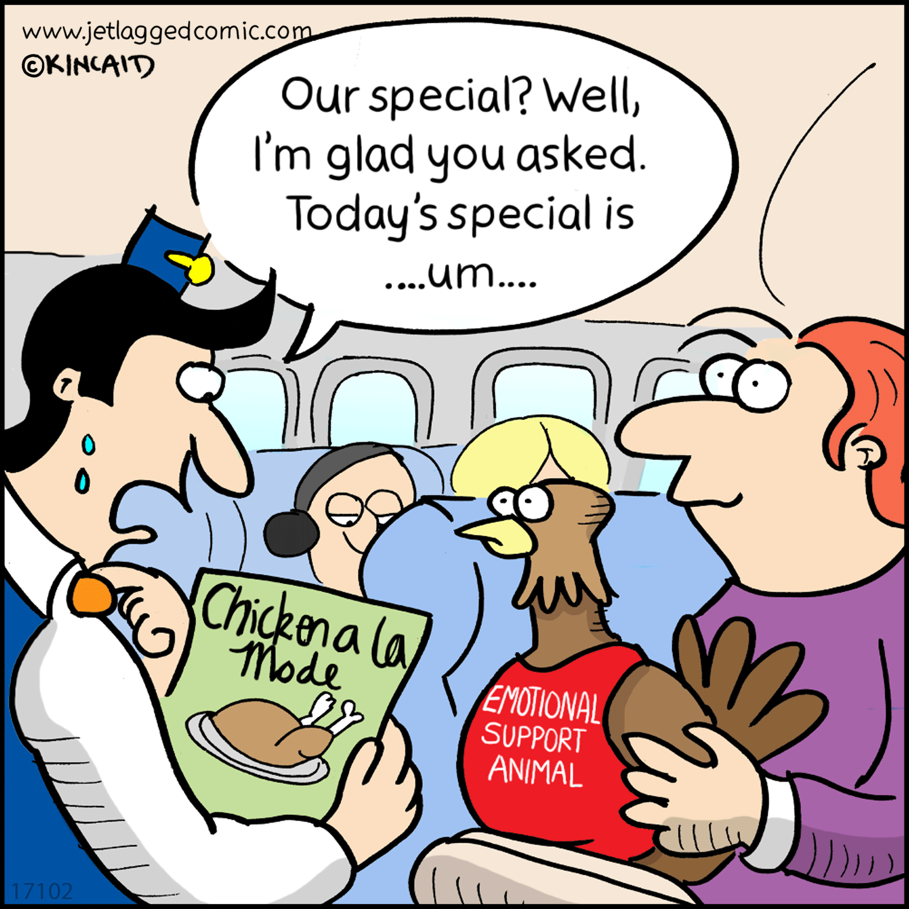 "Our special? Well, I'm glad you asked. Today's special is....um...."