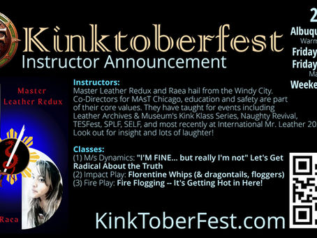 KinkToberFest Instructors - Master Leather Redux & Raea