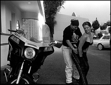 Outside Route 66 Diner, Sirens Motorcycle Club, Albuquerque, New Mexico