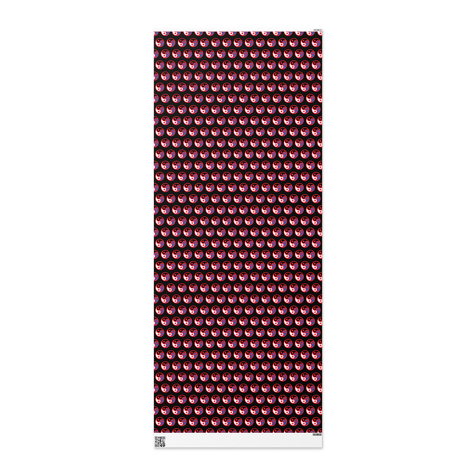 Thumbnail: NM-REAL Wrapping paper roll, Various, Triskelion Only on Black Background
