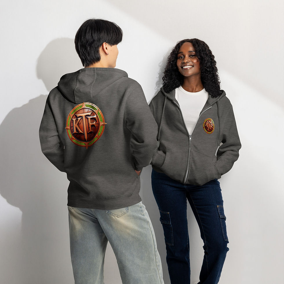 Thumbnail: Kinktoberfest Premium full zip hoodie, Multi-Color, Front & Back Logo