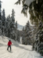 Beautiful travel photography of ski resort Les Arcs
