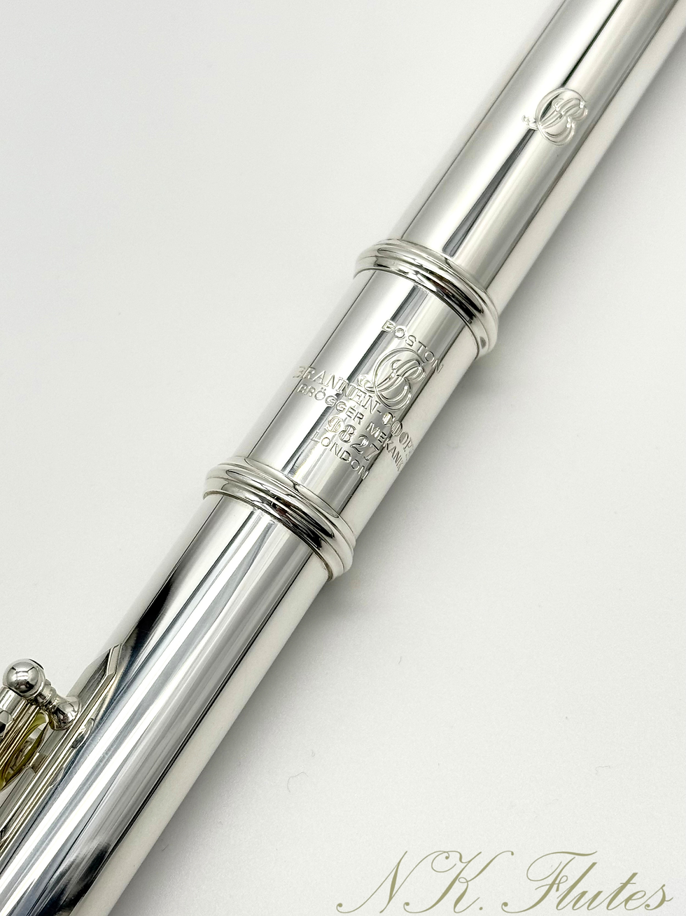 Thumbnail: New Brannen Brothers Handmade Heavy Wall All Silver Flute. Serial #9827.