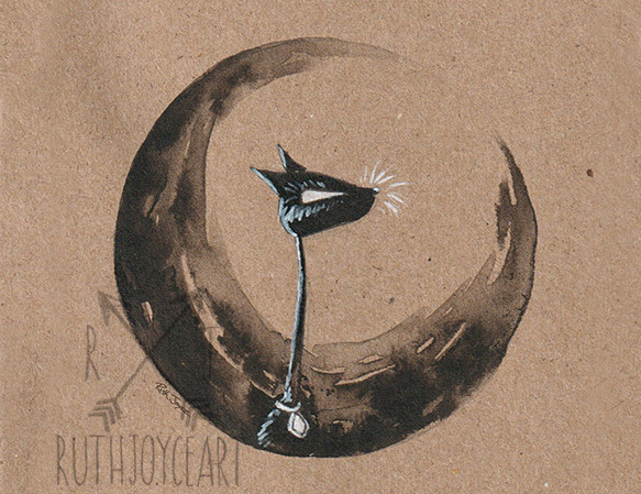 The Black Cat A5 Art Print