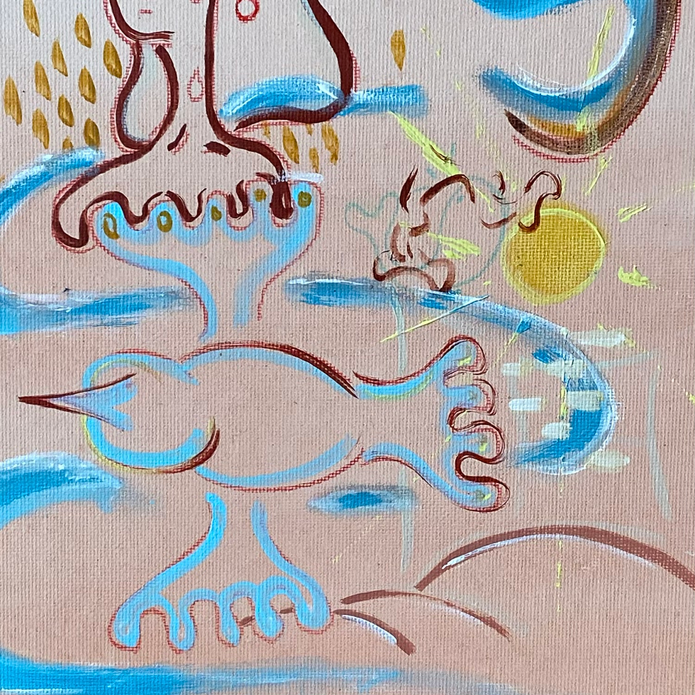 Thumbnail: Walking on Sunshine! Framed Painting 9x12in.