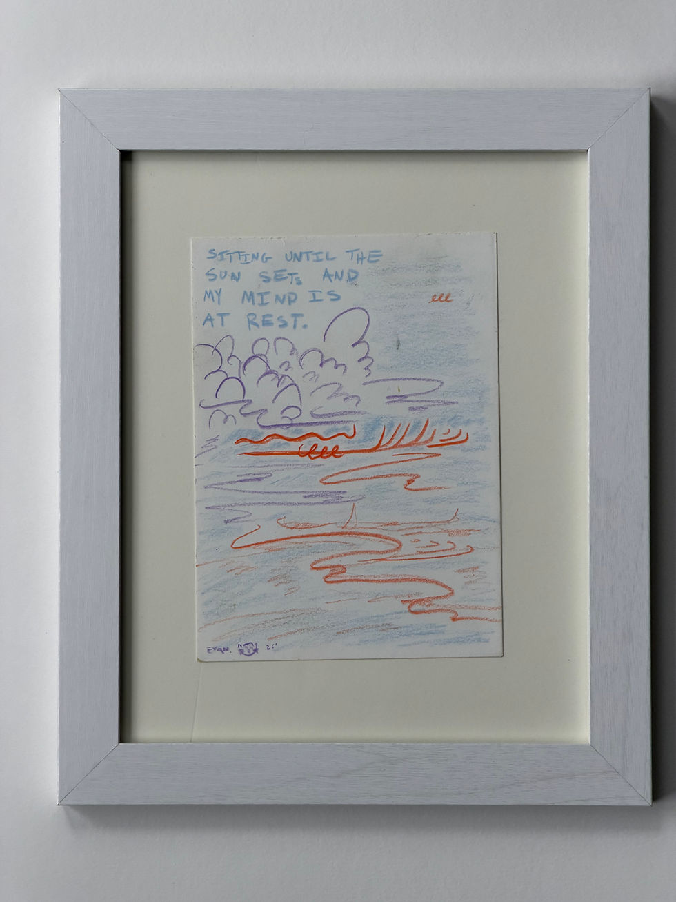 Thumbnail: Sitting until the sun sets and my mind is at rest. (Framed)