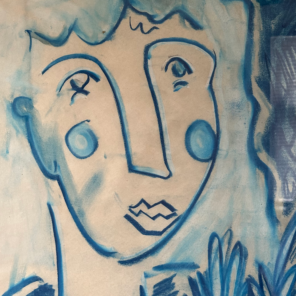 Thumbnail: Covered in your Blue! Framed Sketch