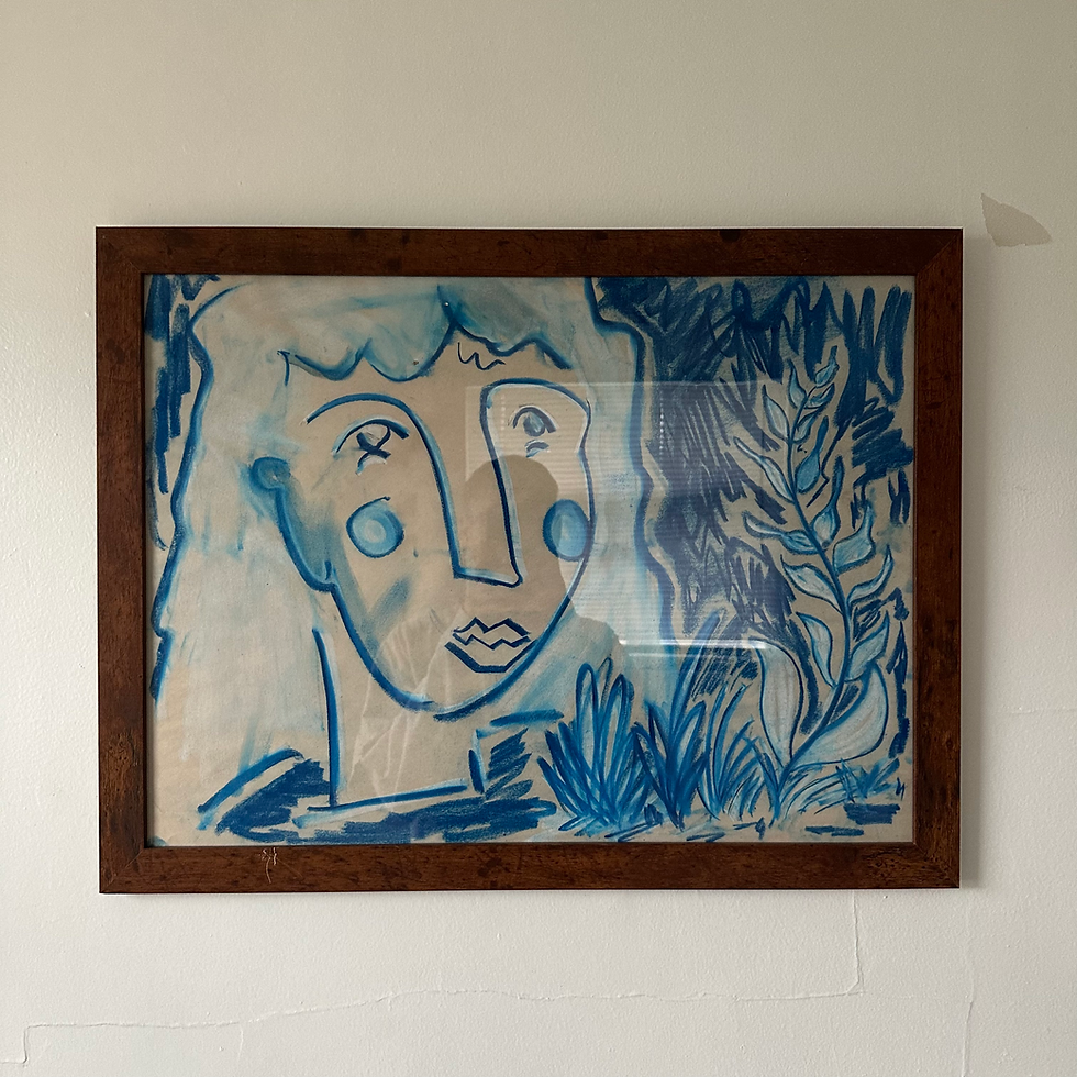 Thumbnail: Covered in your Blue! Framed Sketch