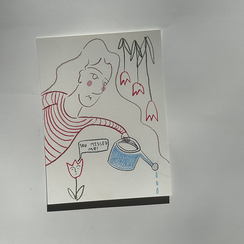 Thumbnail: I'll water myself. Framed Original