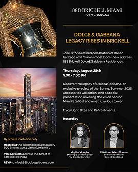 888 Brickell Dolce & Gabbana private event