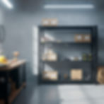 Miniatura: Estante Metálico Rack Negro 200x200x60cm 800kg