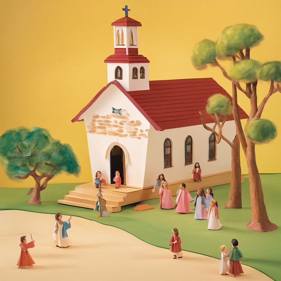 Kids going to Sunday School