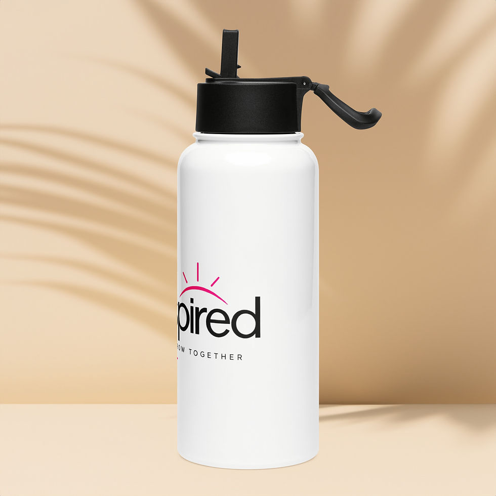 Thumbnail: Stainless steel water bottle with a straw lid
