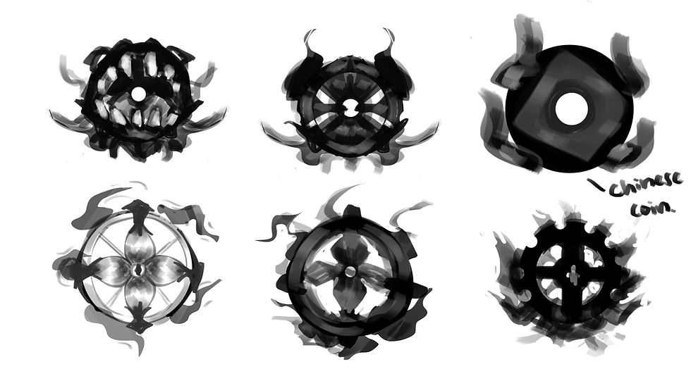 Nezha Wheel Silhouettes