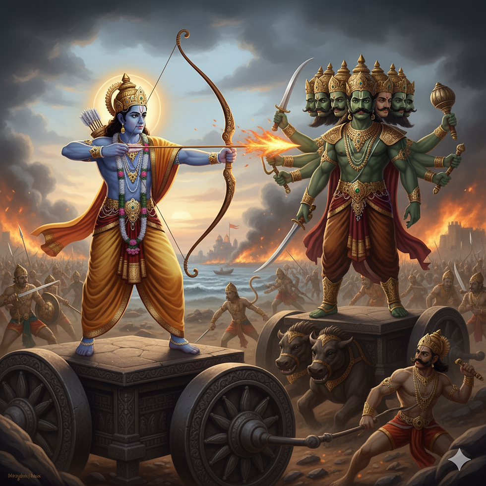 ShriRam as a brave warrior