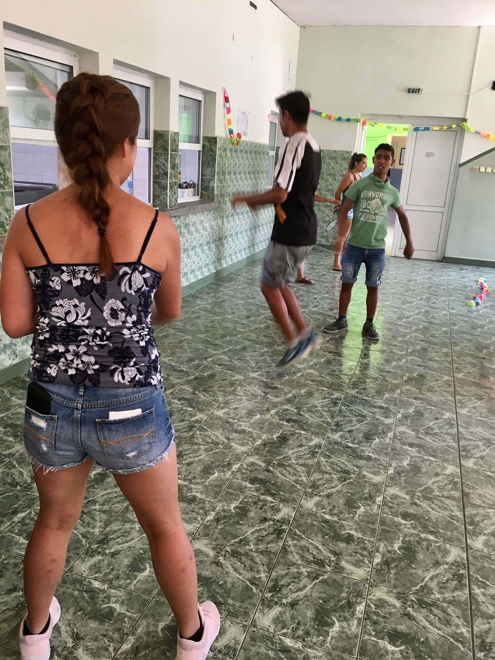 Jump rope. Veni is pretty good - even if you can't see the jump rope.
