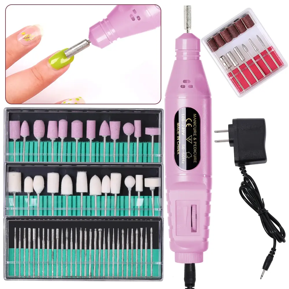 LINMANDA 6 in 1 Electric Nail Drills Kit Remove Polisher Manicure Portable Nail