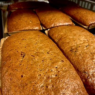 Fresh zucchini bread at the Bake Shoppe of Traverse City