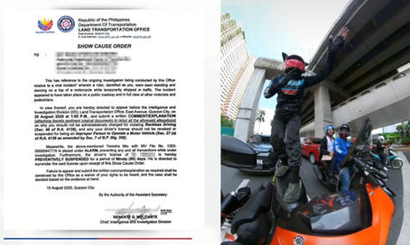 LTO Suspends License of Moto Vlogger for Risky Dance Stunt