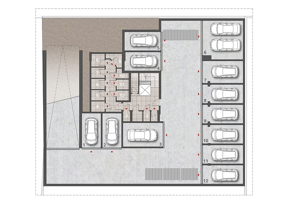 Furnished floor plans and Axonometric schemes for Real Estate development