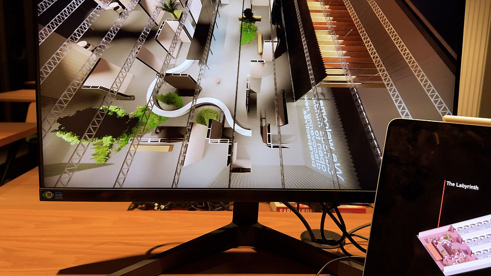 Animation work in progress, Musa Architects + Archwalks for Ciamoli Queda Studio, The Architect Show 2025 Athens