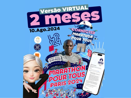 Maratona Olímpica de Paris, versão virtual. Vamos juntos nessa?