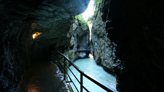 A visit to Swiss mountains, caves and rivers