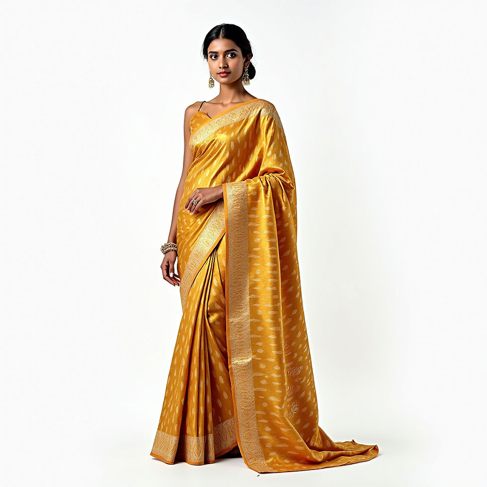 Gold Paisley Saree