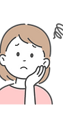 困っている女性のイラスト