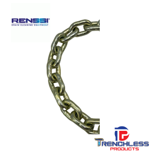 Thumbnail: Metal chain with Renssi and Trenchless Products logos