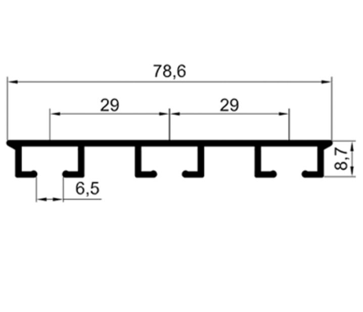 TRILHO 03 VIAS PARA CORTINA