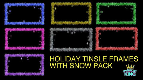Tinsel Holiday Frame with Snow 7 Pack