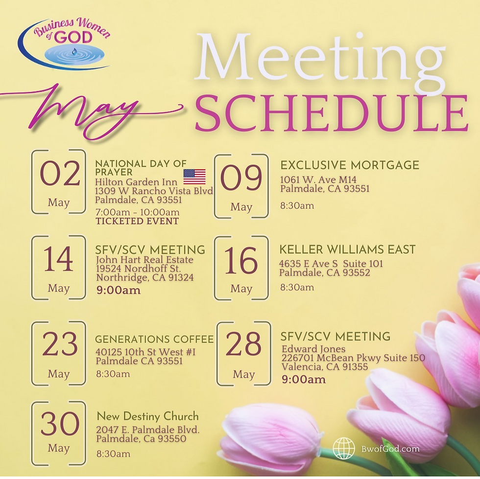 Thursday -  BWofGod Palmdale/Lancaster 