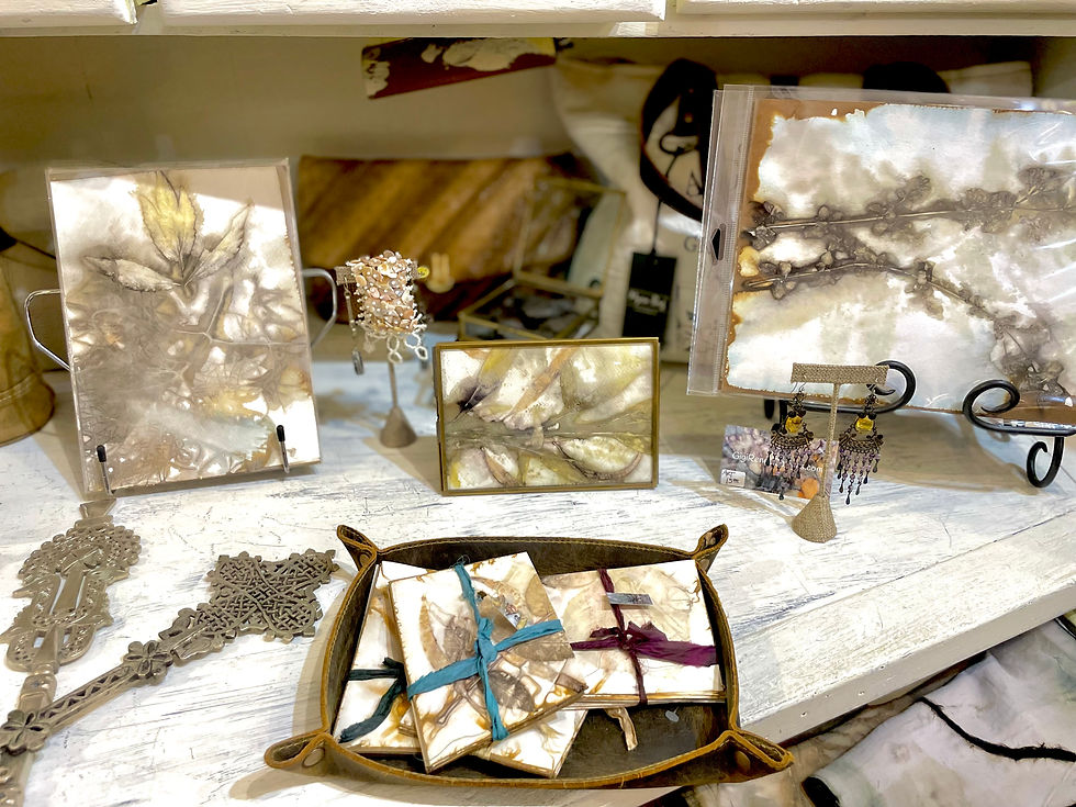 Eco Printed Stationary, Cards, Art Prints, and Journals