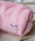 Trousse tissu polaire rose bonbon