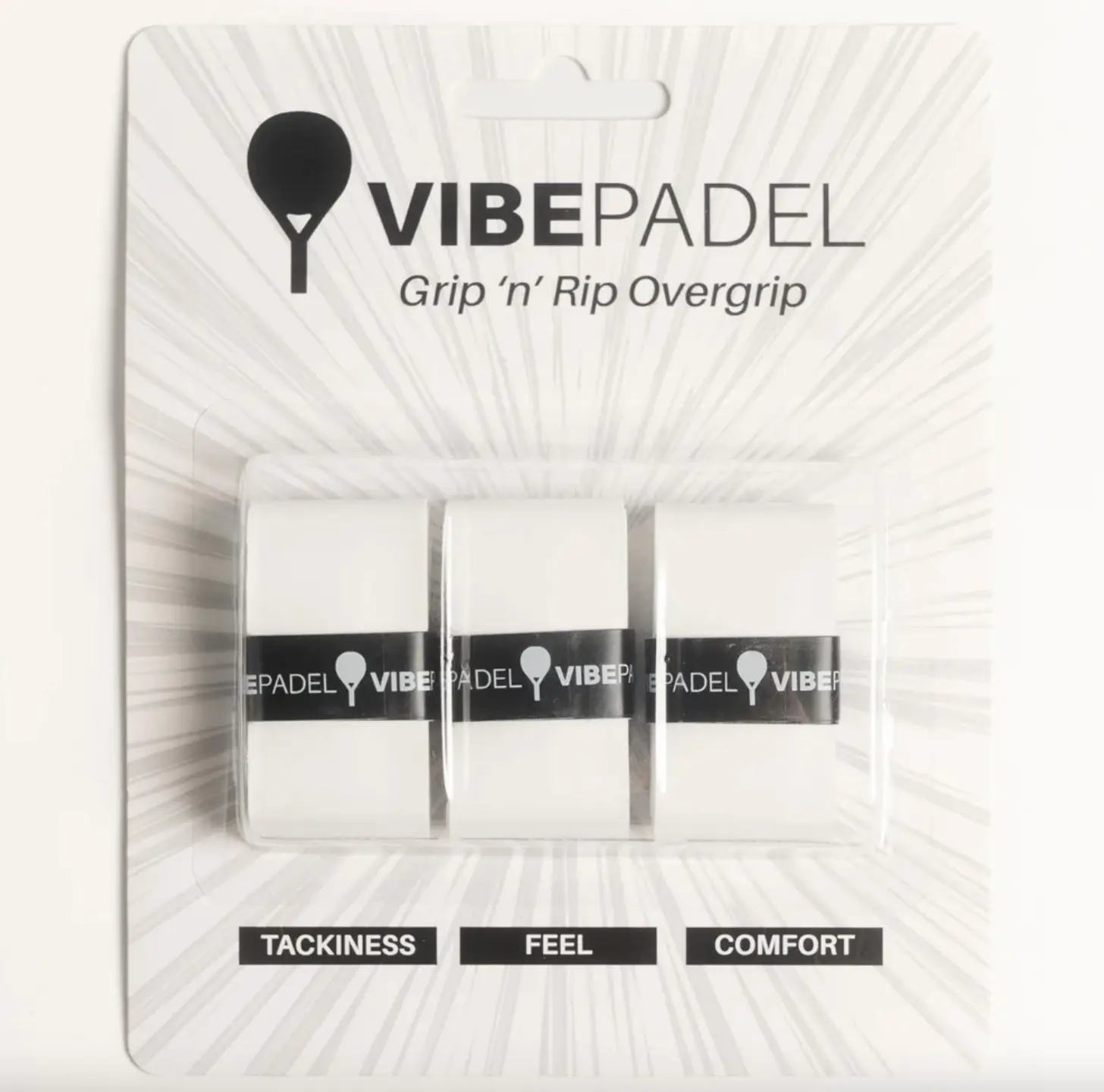 VIBEPADEL White Grip ‘n’ Rip Overgrips