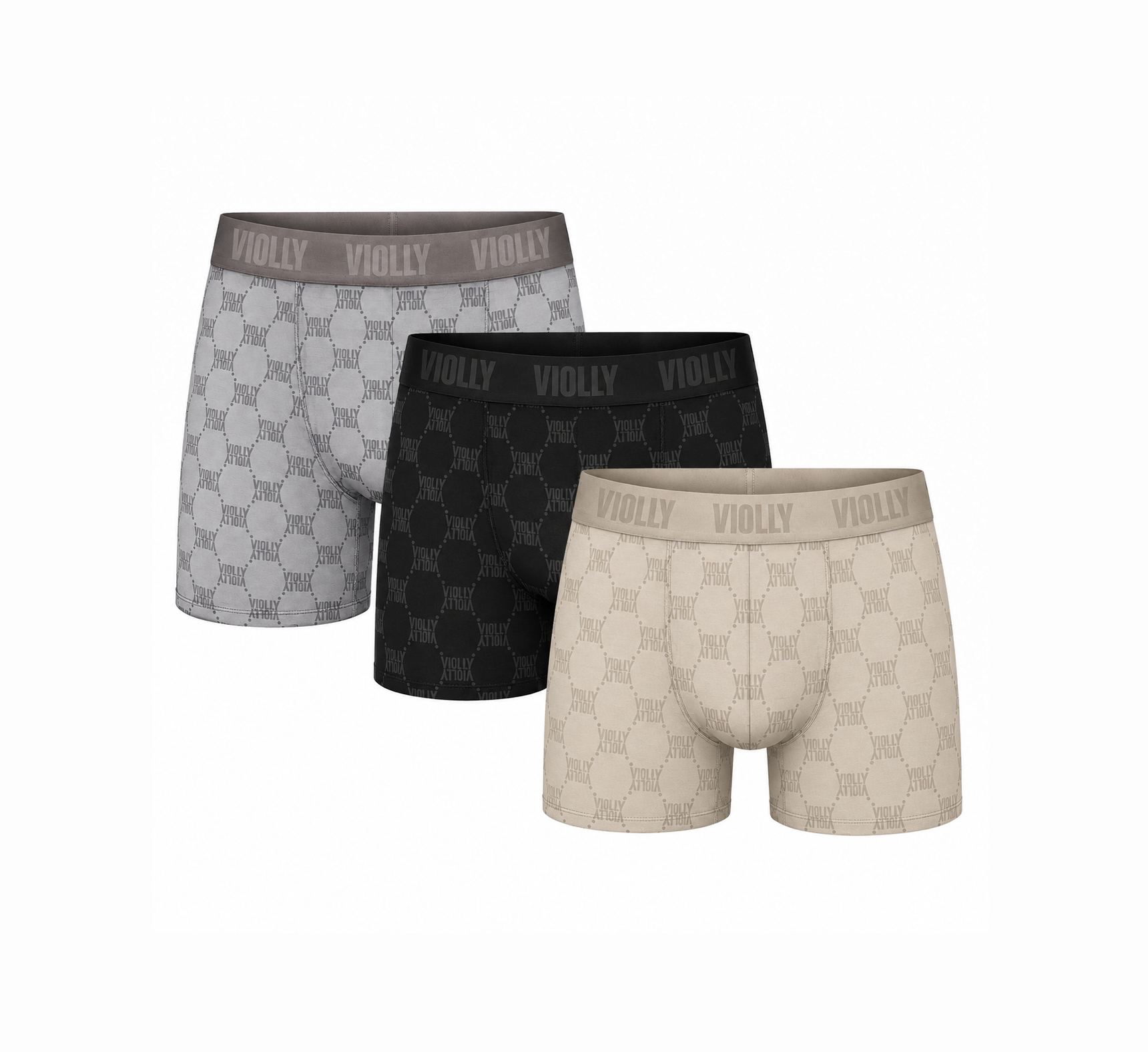 CUECAS BOXER MASCULINAS — PACOTE COM 3 UNIDADES