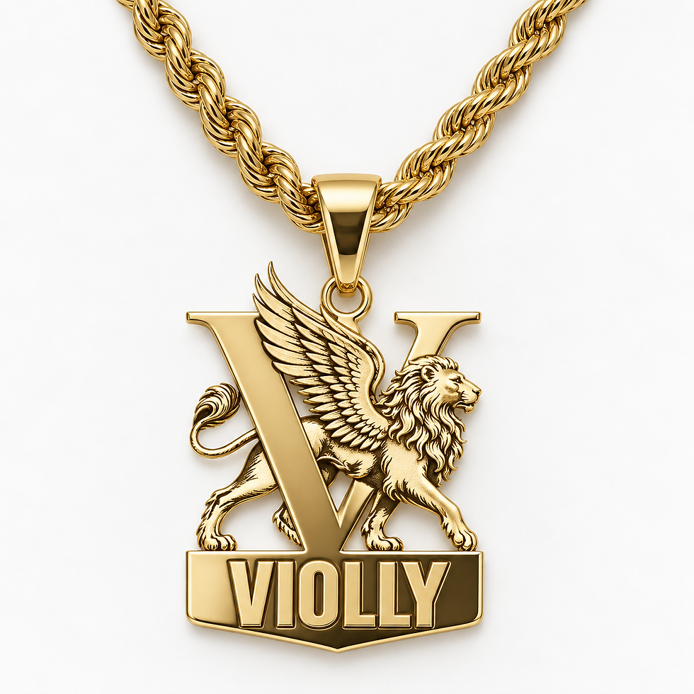 Miniatura: COLAR MASCULINO VIOLLY — OURO 18K COM PINGENTE 
